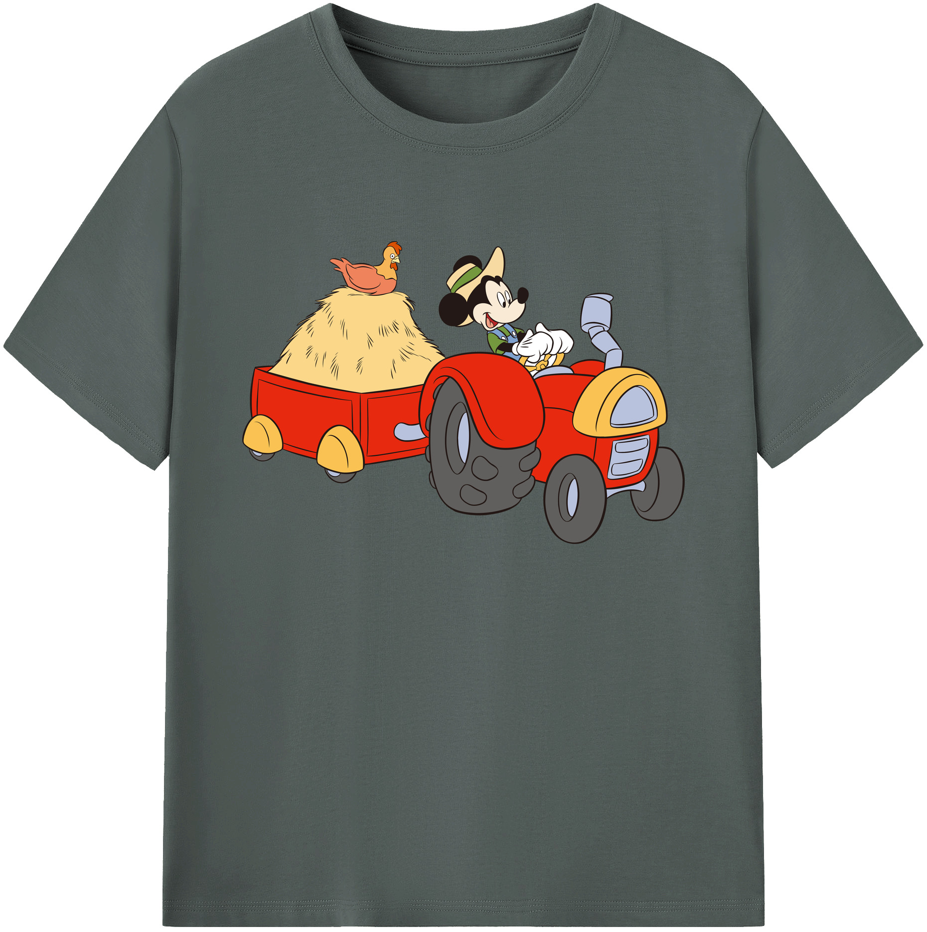 ミッキーマウス Mickey Mouse 綿100％ メンズ半袖Tシャツ｜肌触りやわらか＆通気性